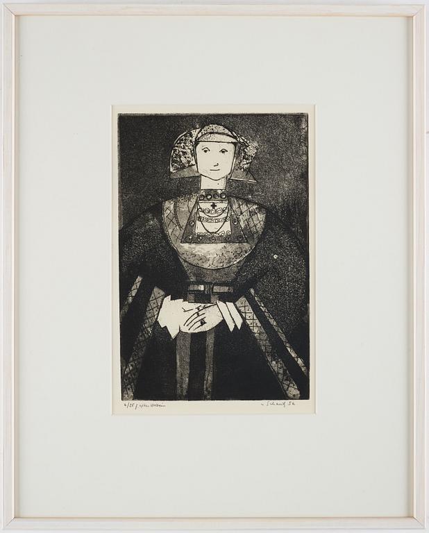 Philip von Schantz, etching. Signed and numbered 6/25. Dated -56.