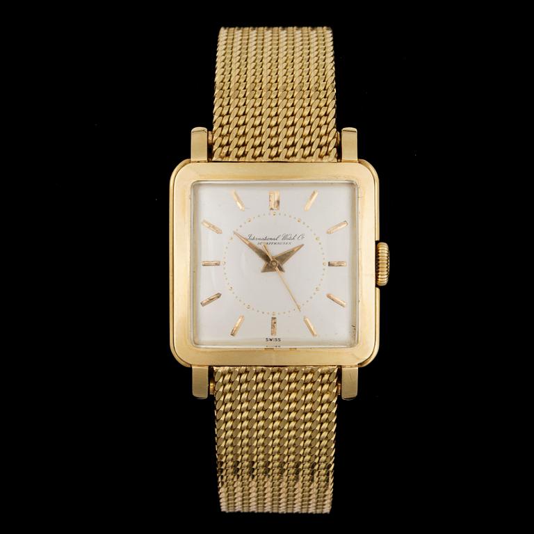 ARMBANDSUR, 18k guld, IWC, International Watch Company, Schaffhausen, 1960/70-tal. Totalvikt ca76g.