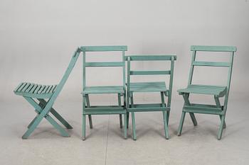 TRÄDGÅDSSTOLAR, 4 st,  1930-tal.