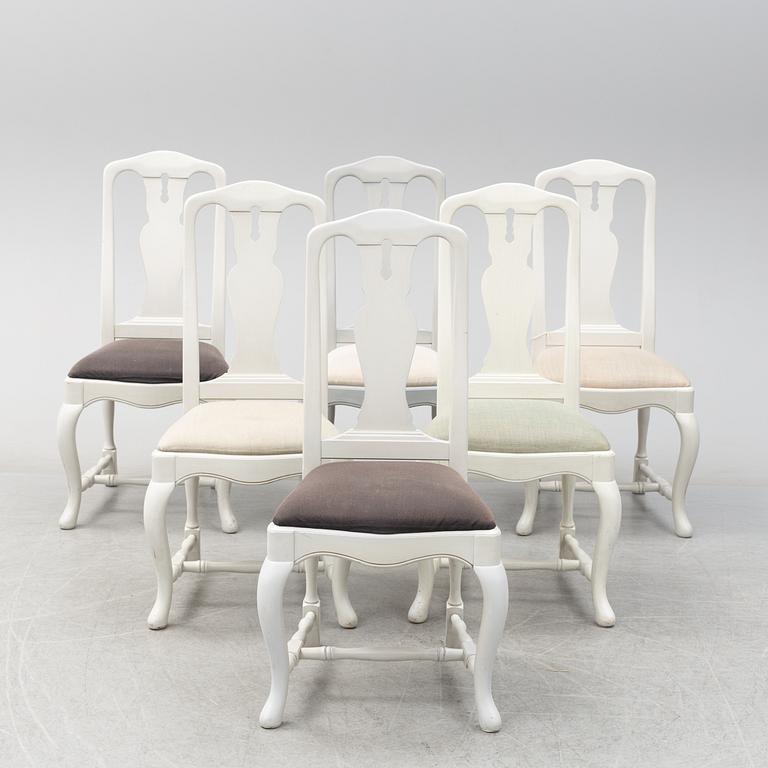 6 late 20th century chairs.