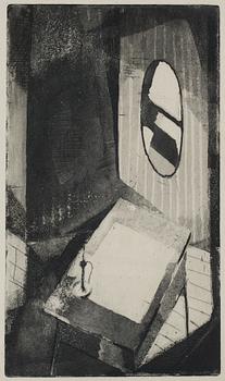 Philip von Schantz, etching, not signed, 1950s.