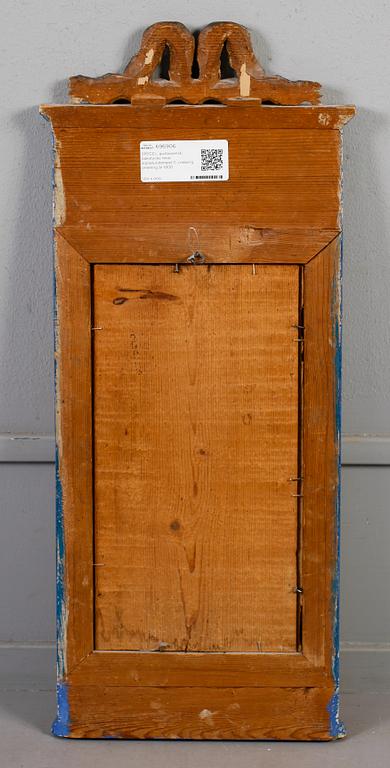 SPEGEL, gustaviansk, bakstycke med signaturstämpel C Lekberg. omkring år 1800.
