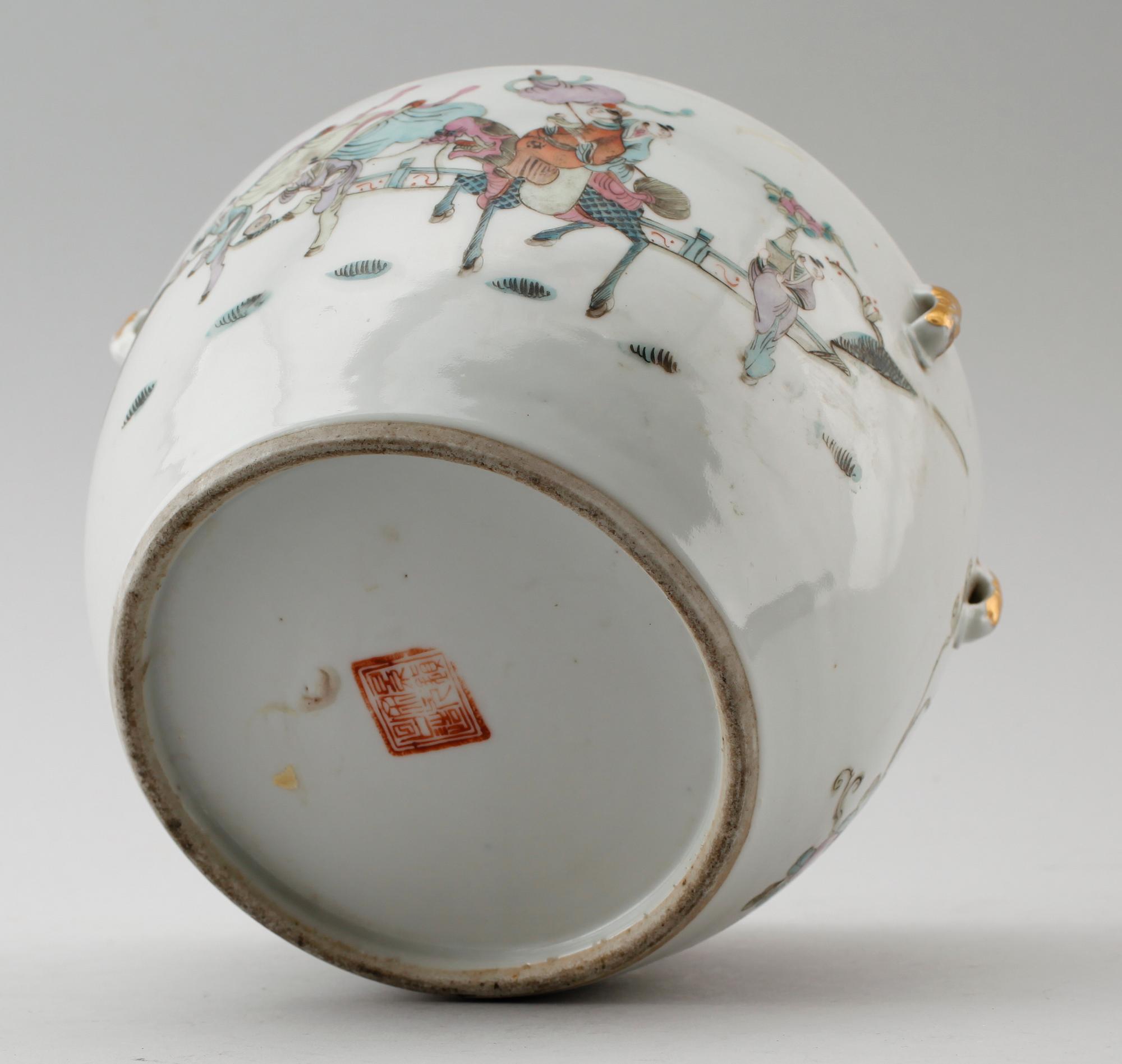 LOCKSKÅL, porslin, Kina, 1800-/1900-tal.