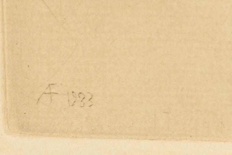 Axel Fridell, "Kvinnohuvud I" (III état).