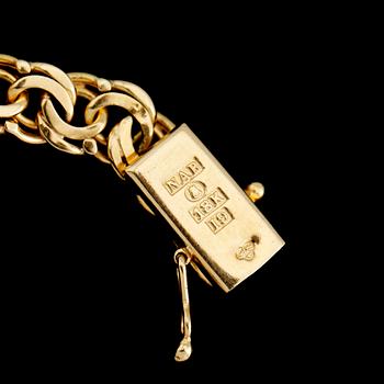 ARMBANDSUR, Certina, 14 k, kedja 18 k guld. Tot vikt 18 g inkl ur.