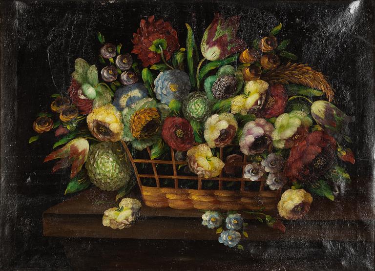 Unknown artist, 19/20th Century. Still life with flowers.