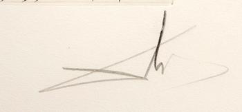 Salvador Dalí, drypoint etching signed and numberad 27/150.