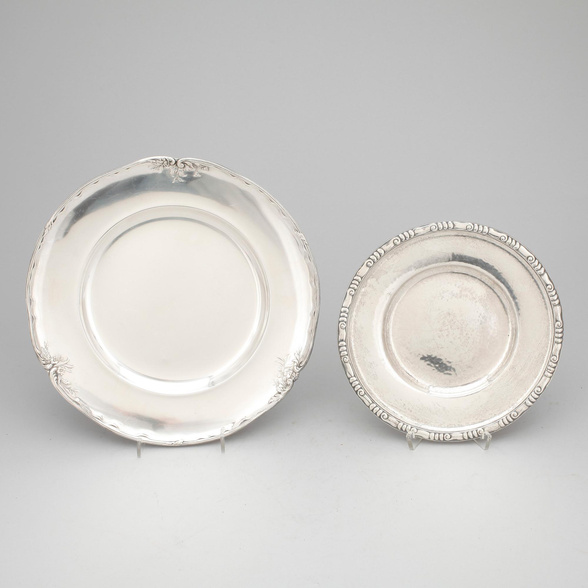 FAT, 2 st, silver, bla W.A bolin, Stockholm,1927. Total vikt ca 794 gram.