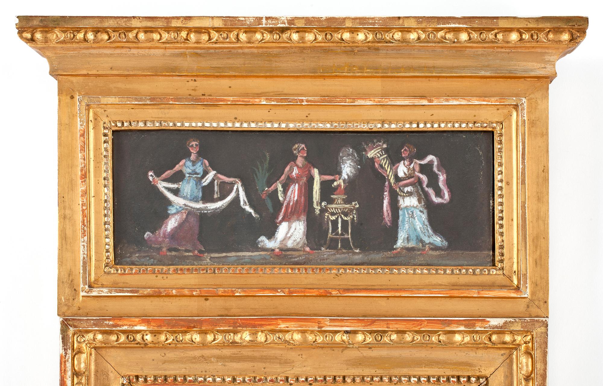 SPEGEL, sengustaviansk, brännmärkt APS, tidigt 1800-tal.