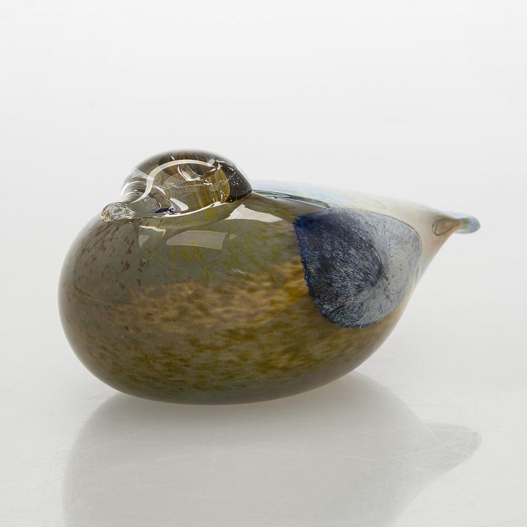 Oiva Toikka, glasfågel, signerad Oiva Toikka Nuutajärvi Notsjö Turun Sanomat 1986.