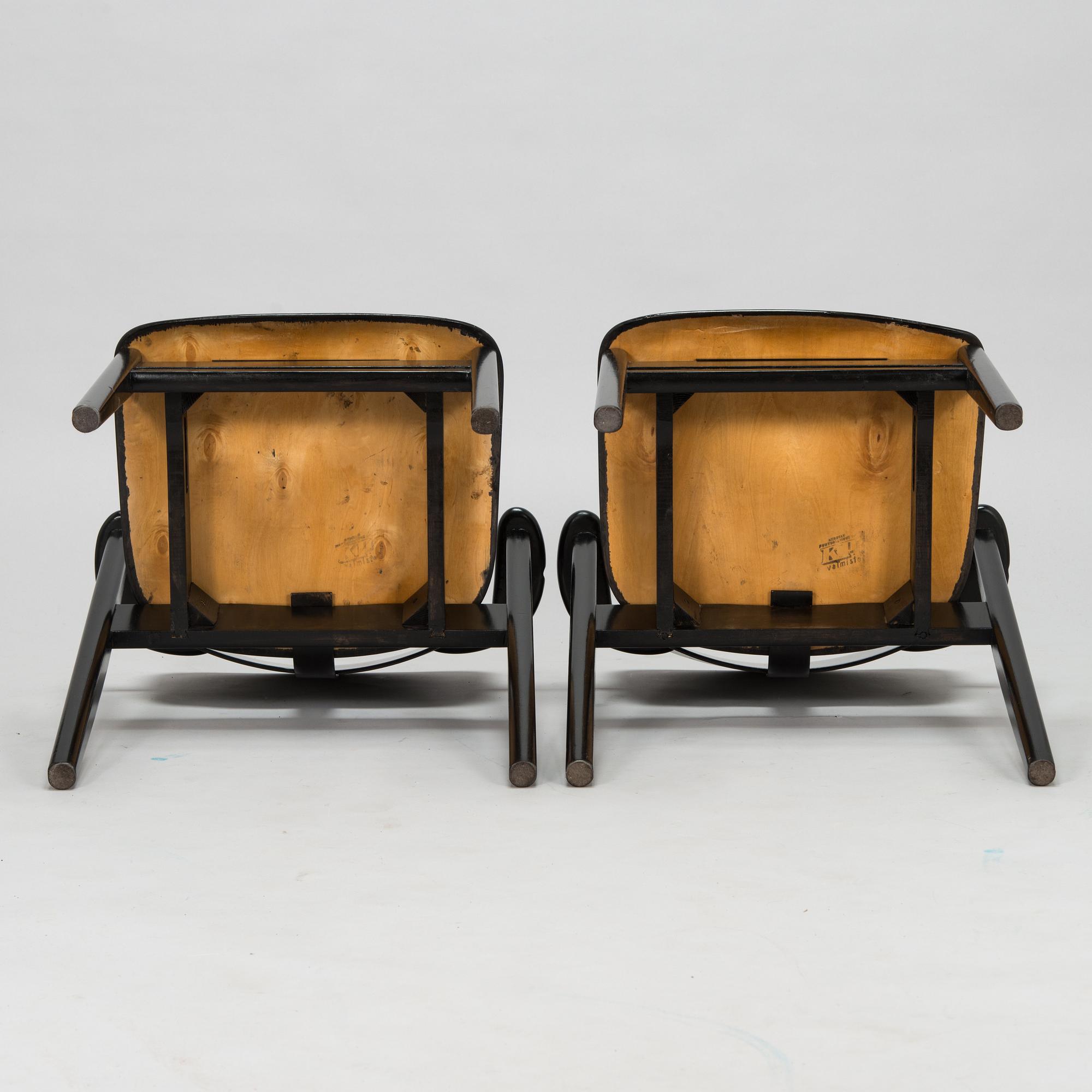 Ilmari Tapiovaara, a set of four mid-20th-century 'Domus' chairs, for Keravan Puutoellisuus, Finland.