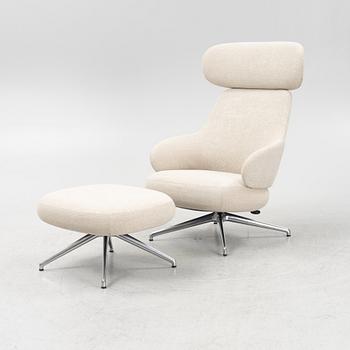 Khodi Feiz, a 'Pillo' armchair and a foot stool, Swedese,