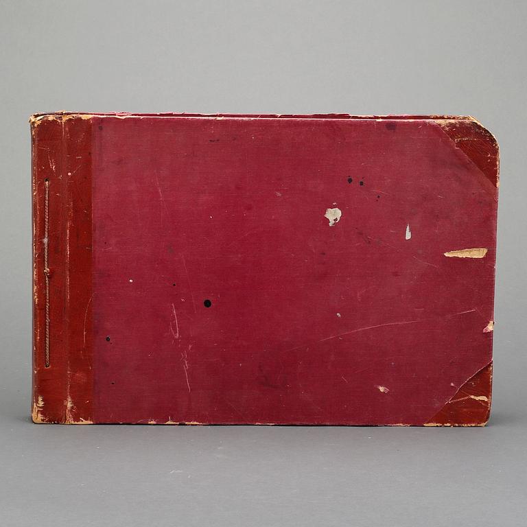 FOTOALBUM, bilder från bl a Harald Löfbergs textilaffär, Stockholm, 1931-1934.