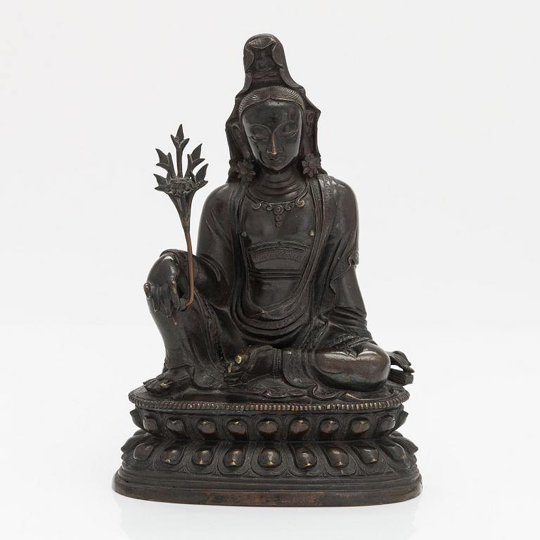 Avalokiteschvara, brons. Qingdynastin, 1700-tal.
