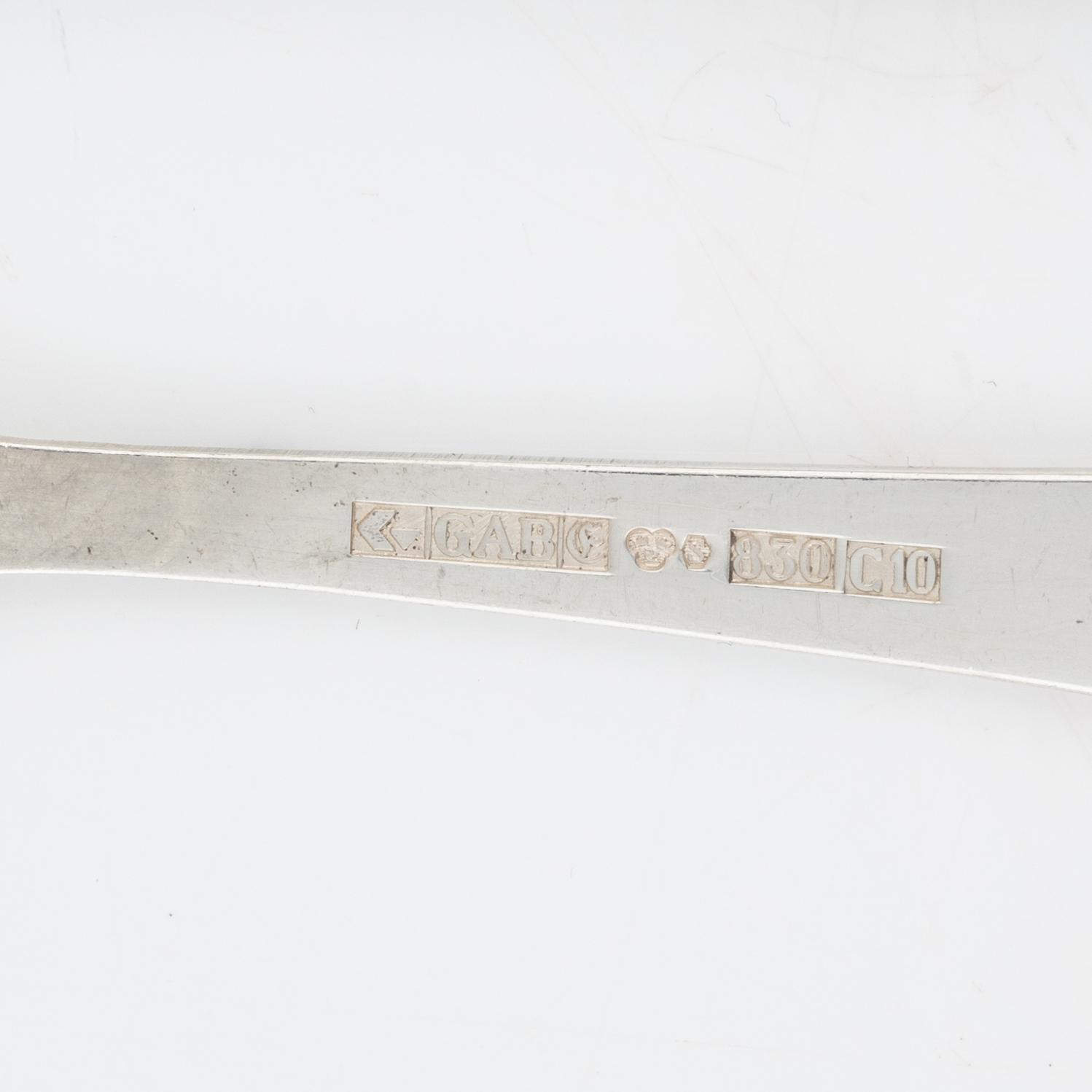 Jacob Ängman, bestick, 24 dlr "Rosenholm", silver GAB, Eskilstuna 1977-79.