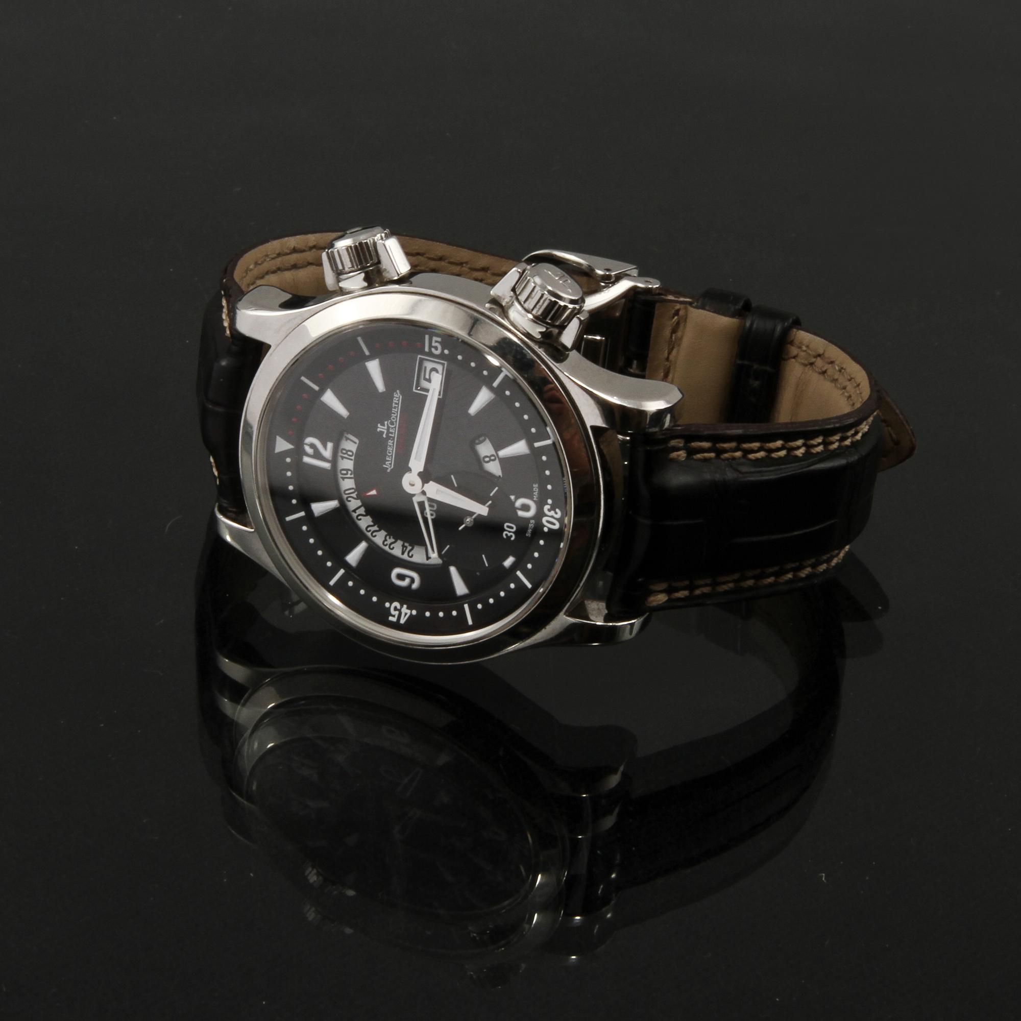 ARMBANDSUR, herr, stål, "Master Compressor Dualmatic", Jaeger Lecoultre., 2009.
