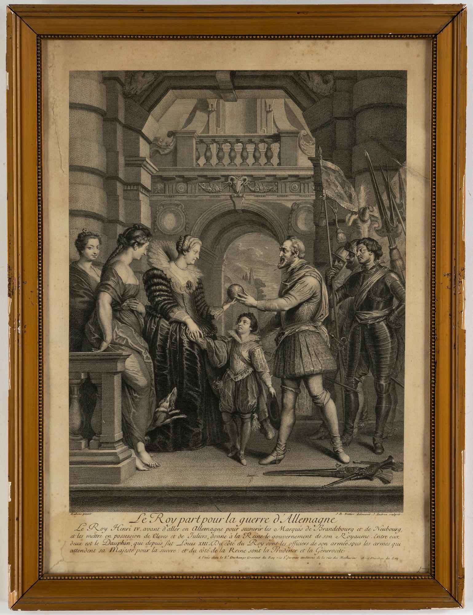 KOPPARSTICK, 2 st efter Rubens, 1800-tal.