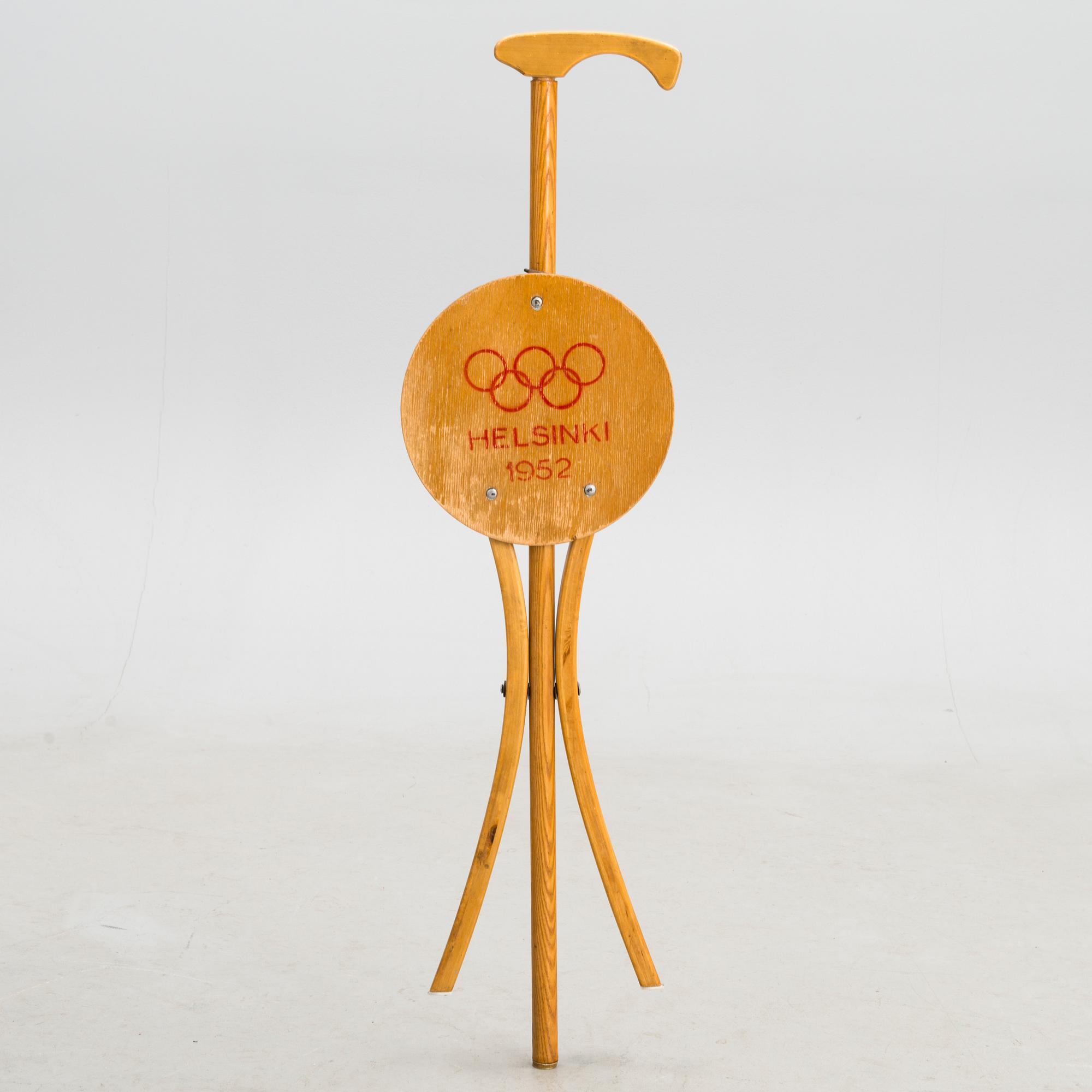 A Finnish folding chair designed for the 1952 summer Olympics in Helsinki.