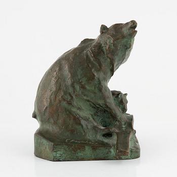 Carl Fagerberg, skulptur, signerad, brons.