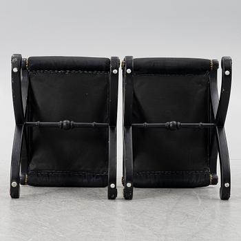 Stools, a pair, Empire style, second half of the 20th century.