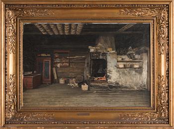 Arvid Liljelund, Cottage interior from Säkylä.