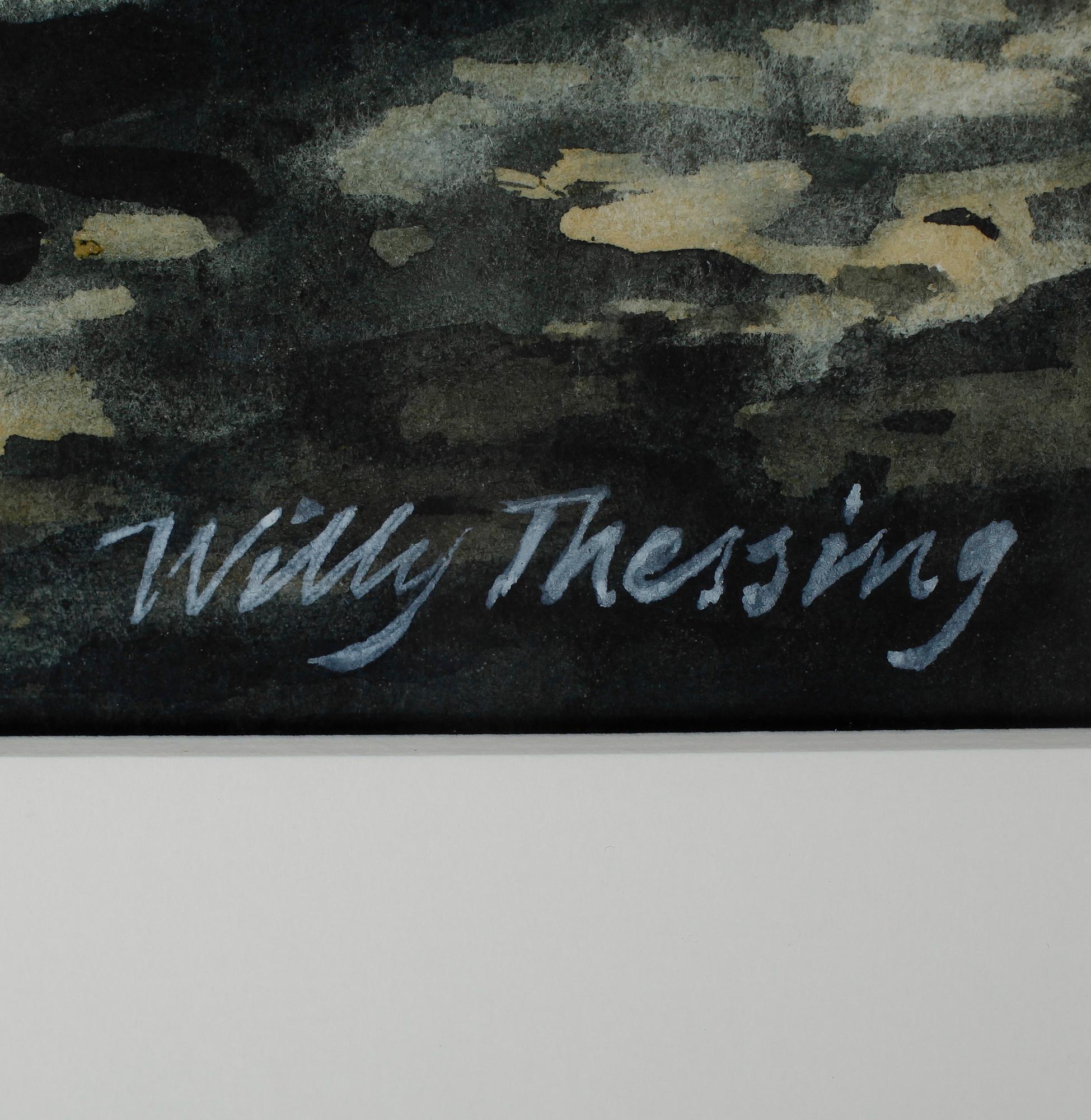 WILLY THESSING, gouache, signerad.