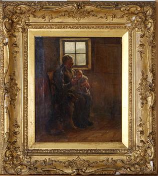 OKÄND KONSTNÄR, olja på duk, sign H.J.G o dat 1902. England.