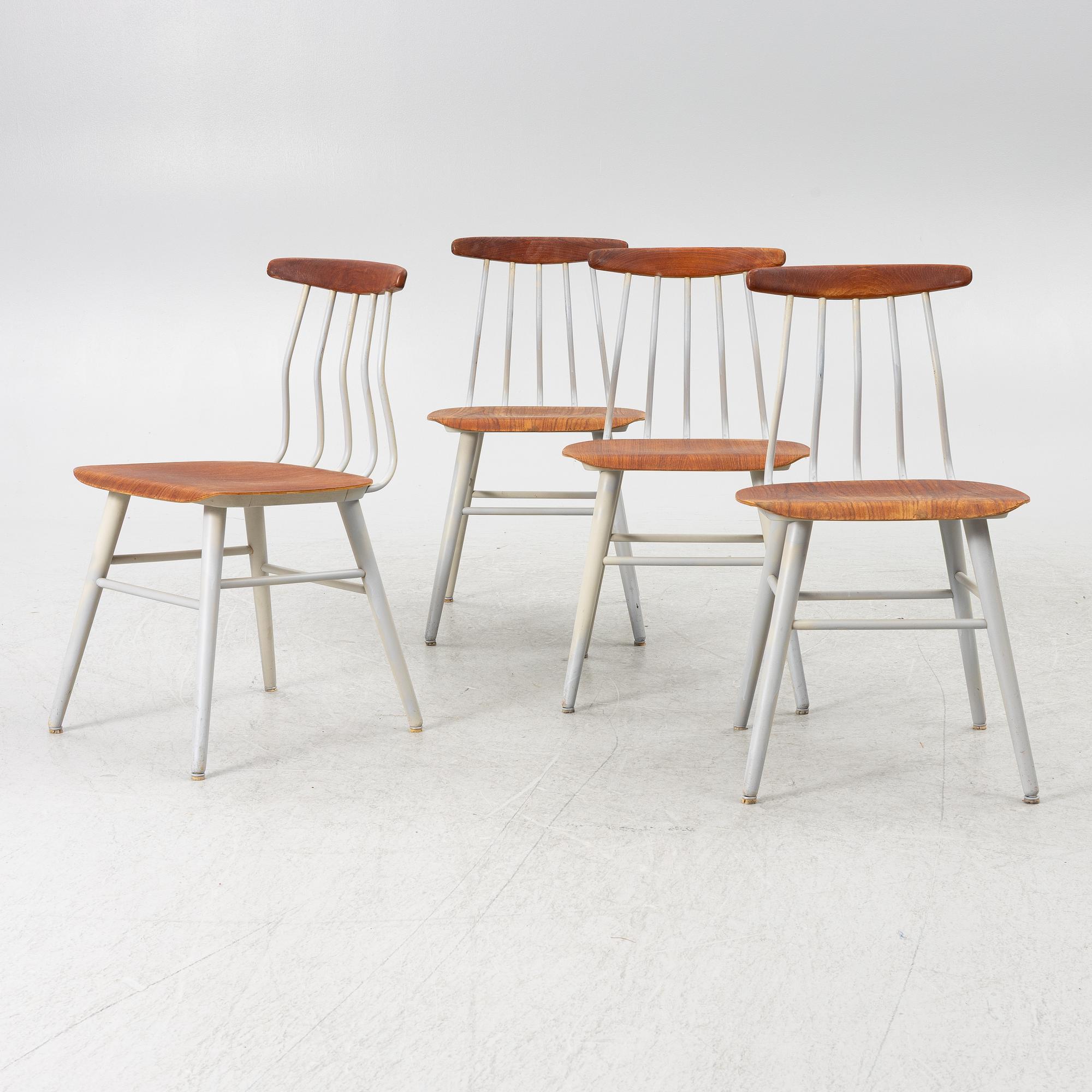 Four chairs from Albin Johansson and Sons AB, Hyssna, 1950s/60s.
