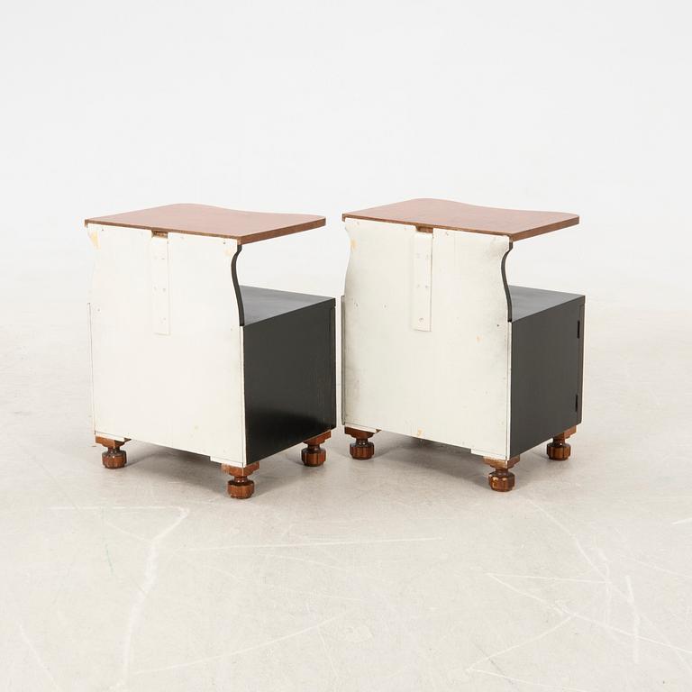 Bedside tables, a pair, 1940s.