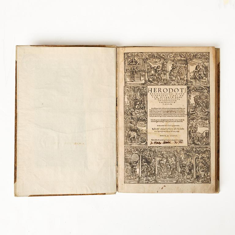 With 2 fine woodcut borders, 1537.