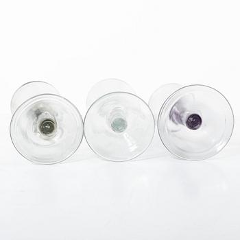 Pointed glasses, similar, 6 pcs, 18th century.