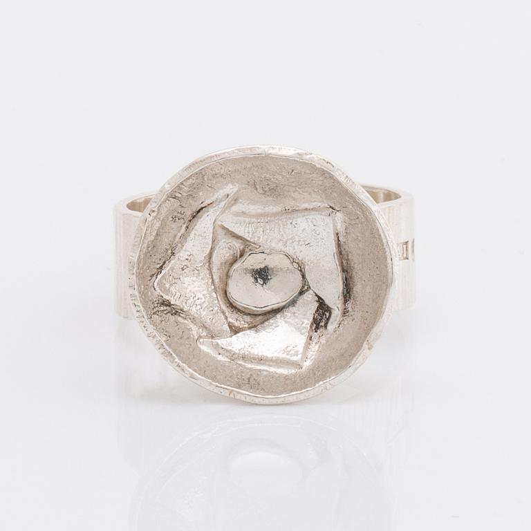 Rosa Taikon ring silver, 1972.