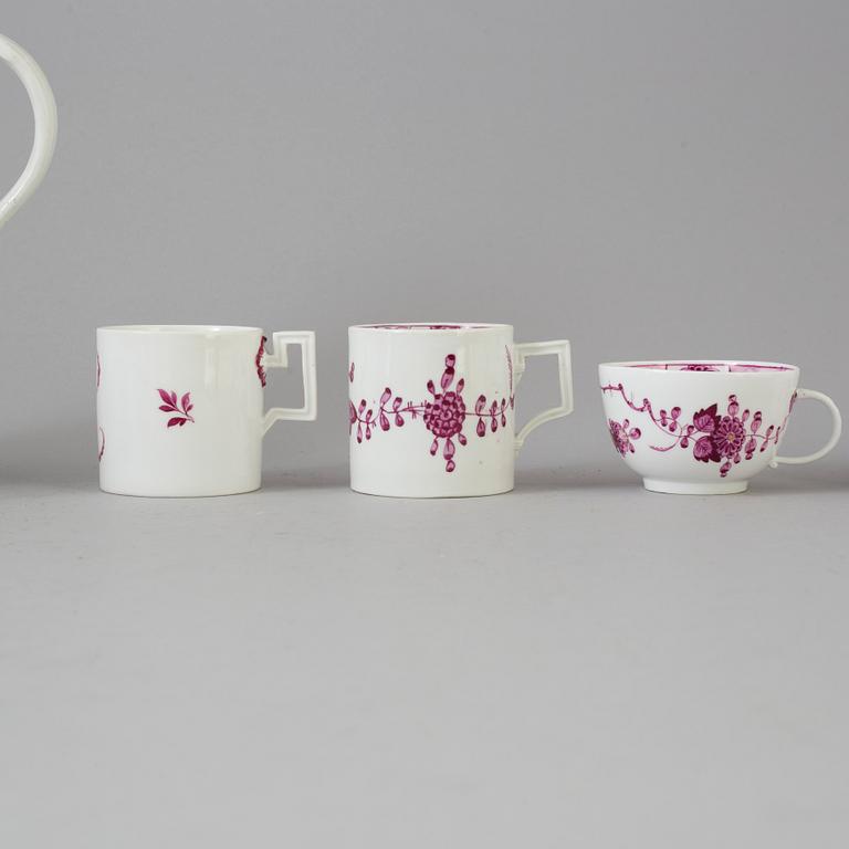 TE/KAFFESERVIS, 18 delar, porslin, Meissen.