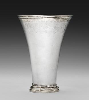 A BEAKER. silver. Anders Törnqvist Turku 1795. Height 20,5 cm. Weight 386 g.