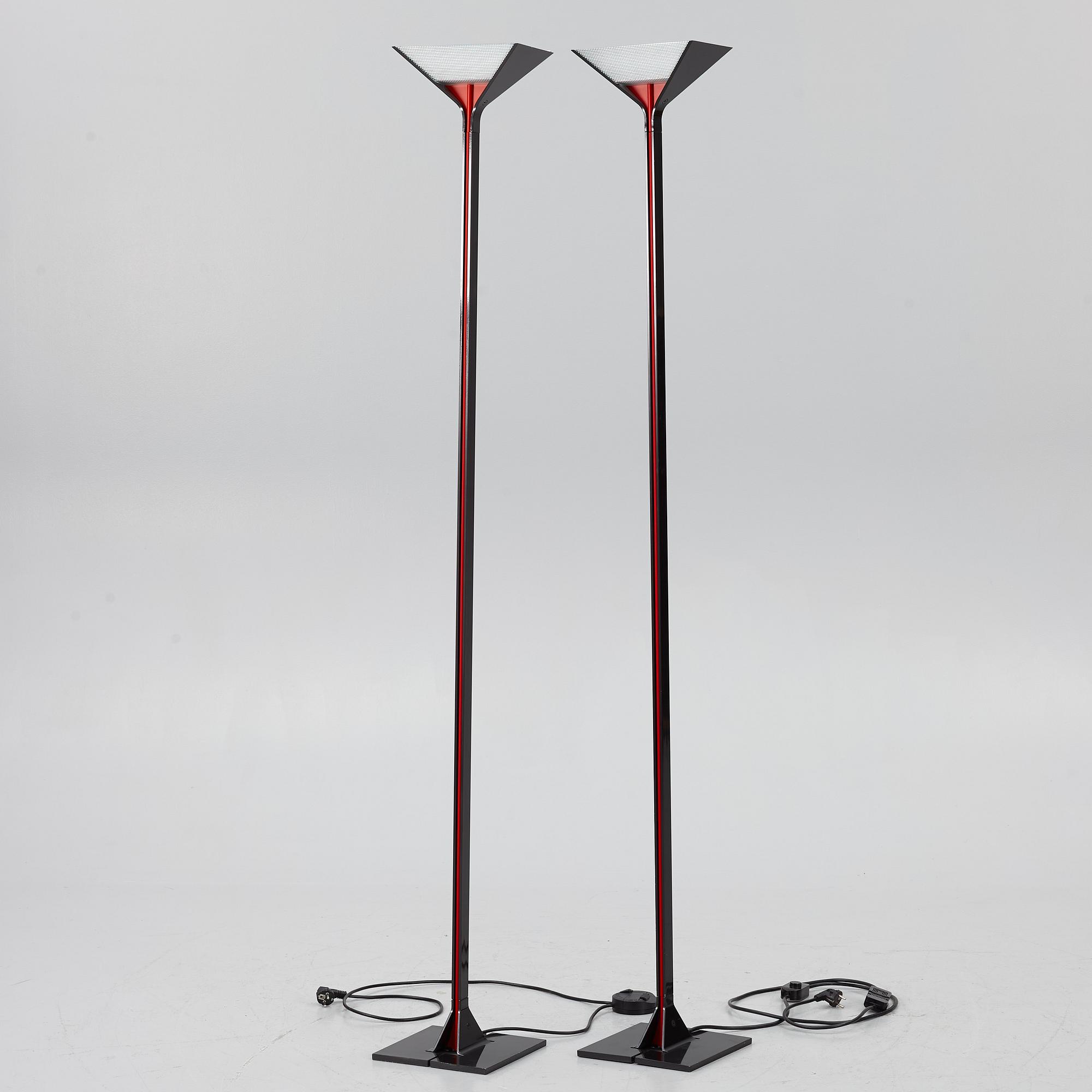 Tobia Scarpa, a pair of 'Papillona' floor lamps, Flos, Italy.