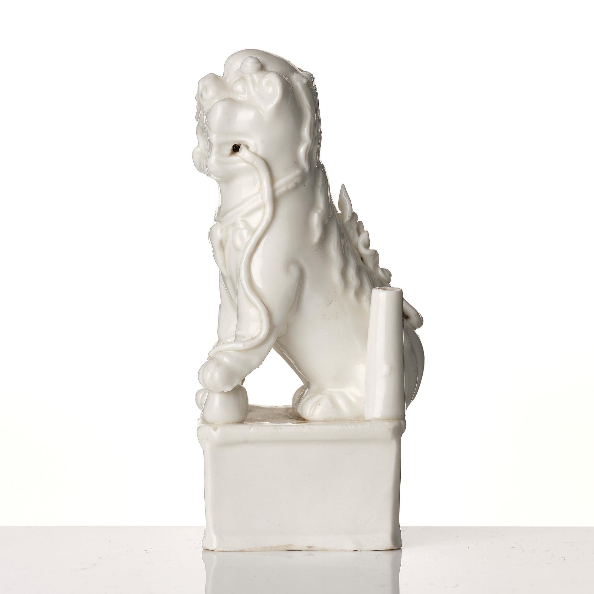 A Chinese blanc de chine joss stick holder, Qing dynasty, Kangxi (1662-1722).