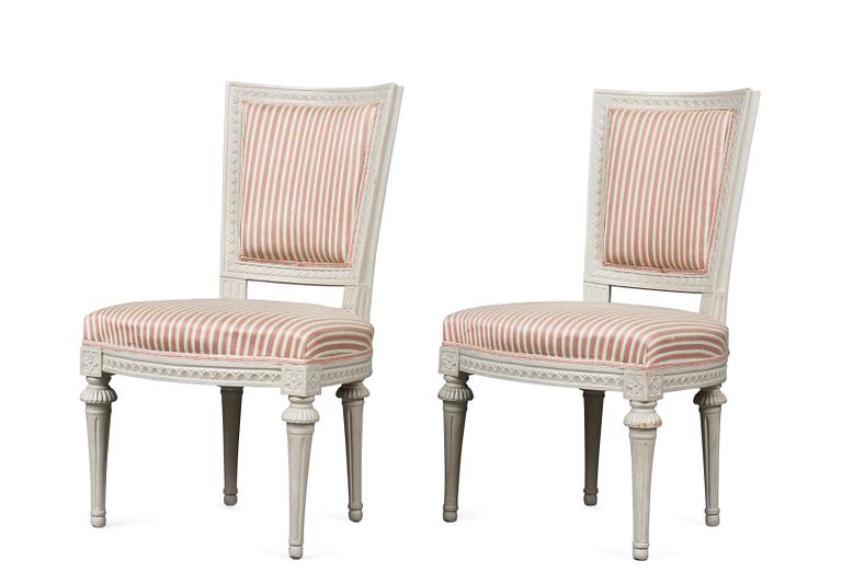 A pair of Gustavian chairs by C.J. Wadström.