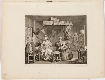 WILLIAM HOGARTH, kopparstick, 6 st, 1732.