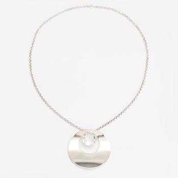 Kaunis Koru, A stelring silver neckalce with a rock crystal. Helsinki 1973.