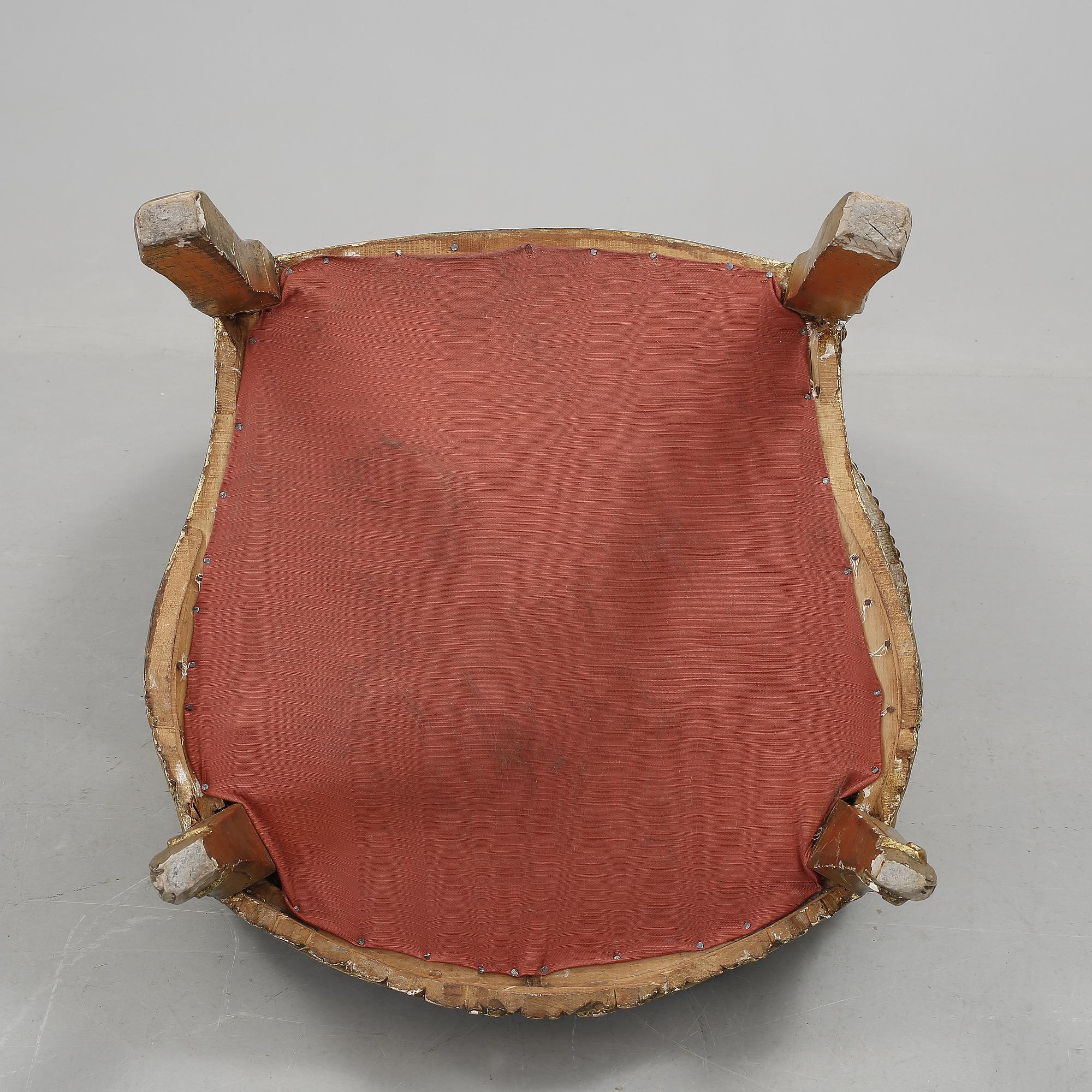 FÅTÖLJ, rokokostil, 1900-tal.