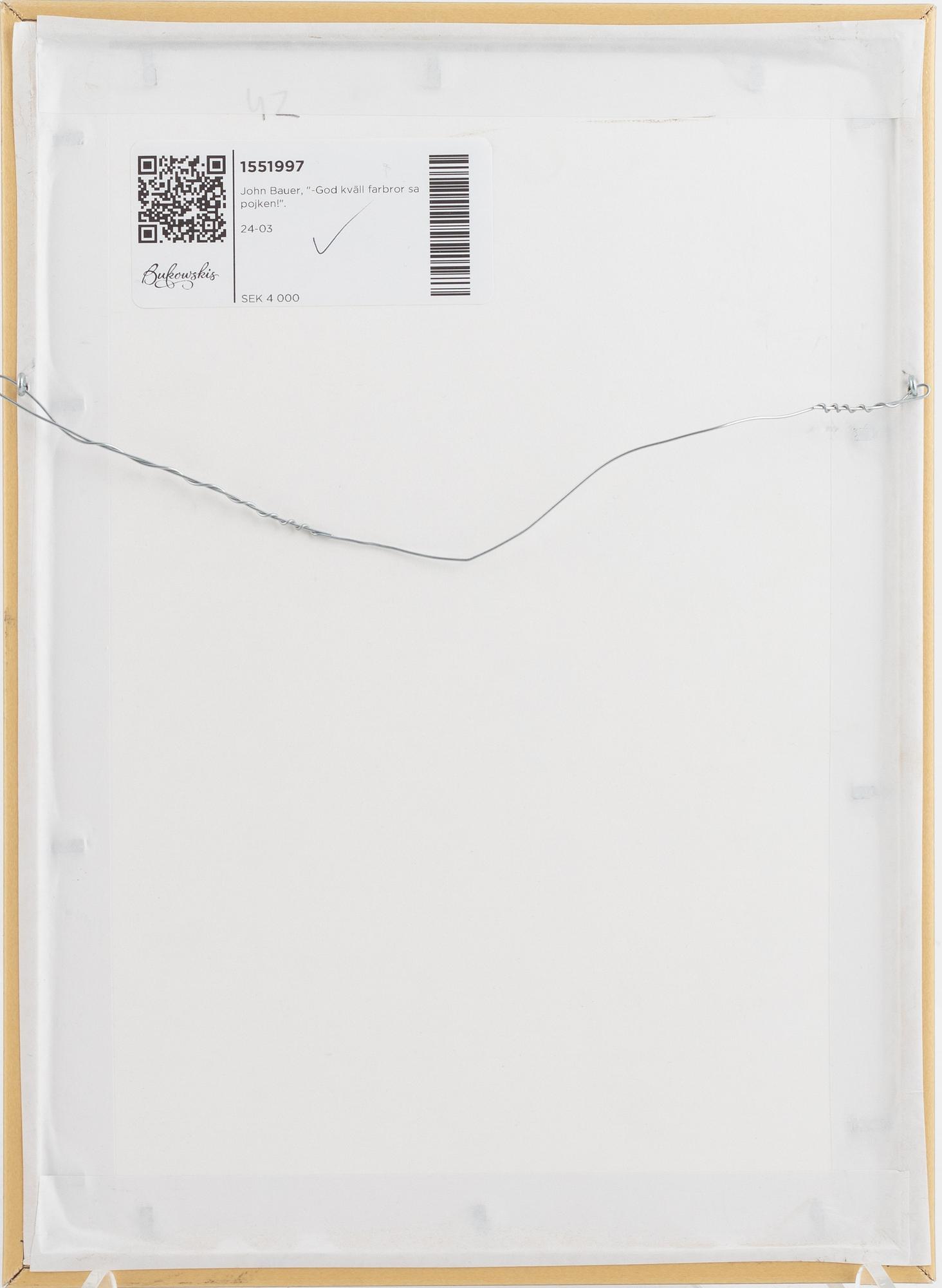 John Bauer, "-God kväll farbror sa pojken!".