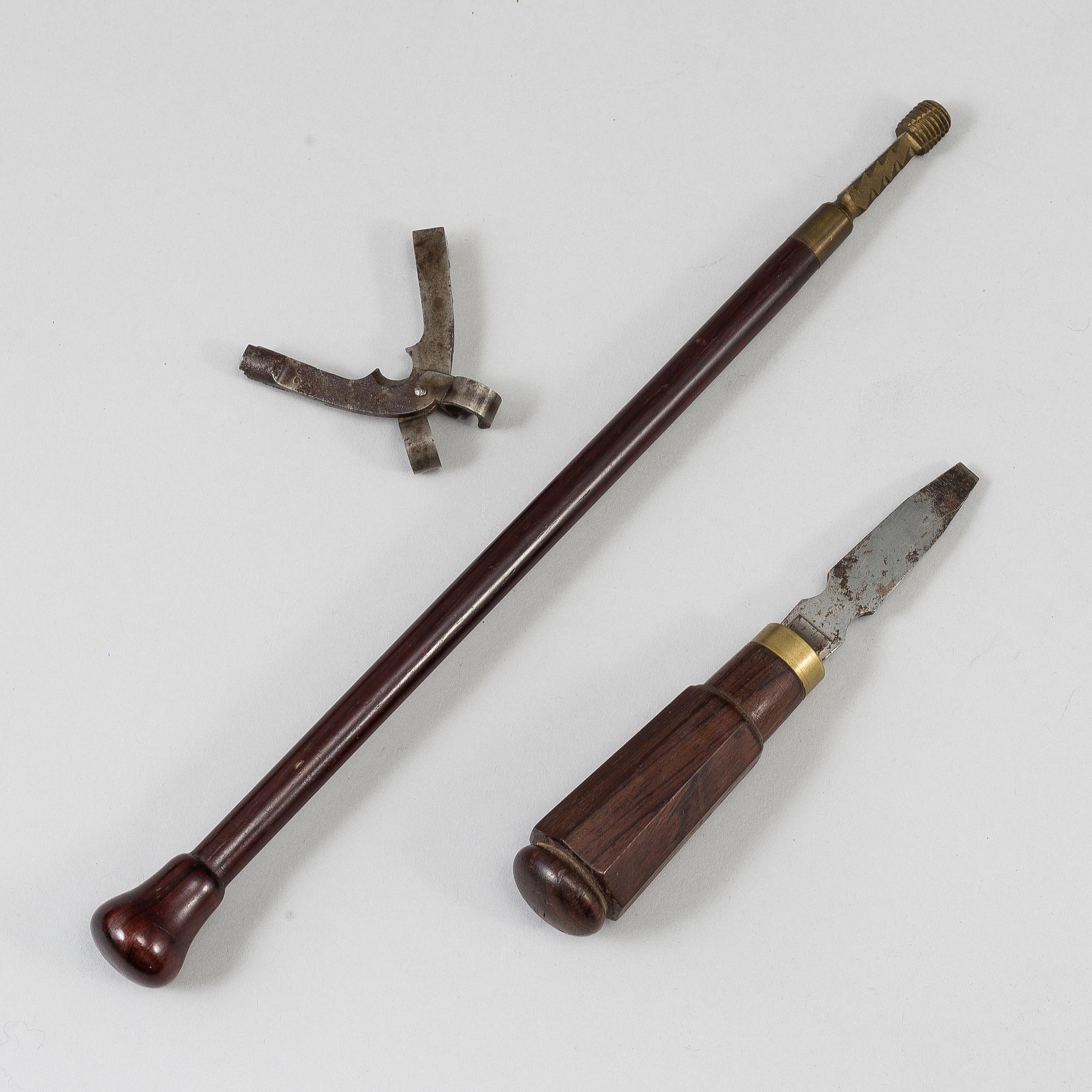 A 1840's French cased percussion pistols marked: Mre Rle de Maubeuge.