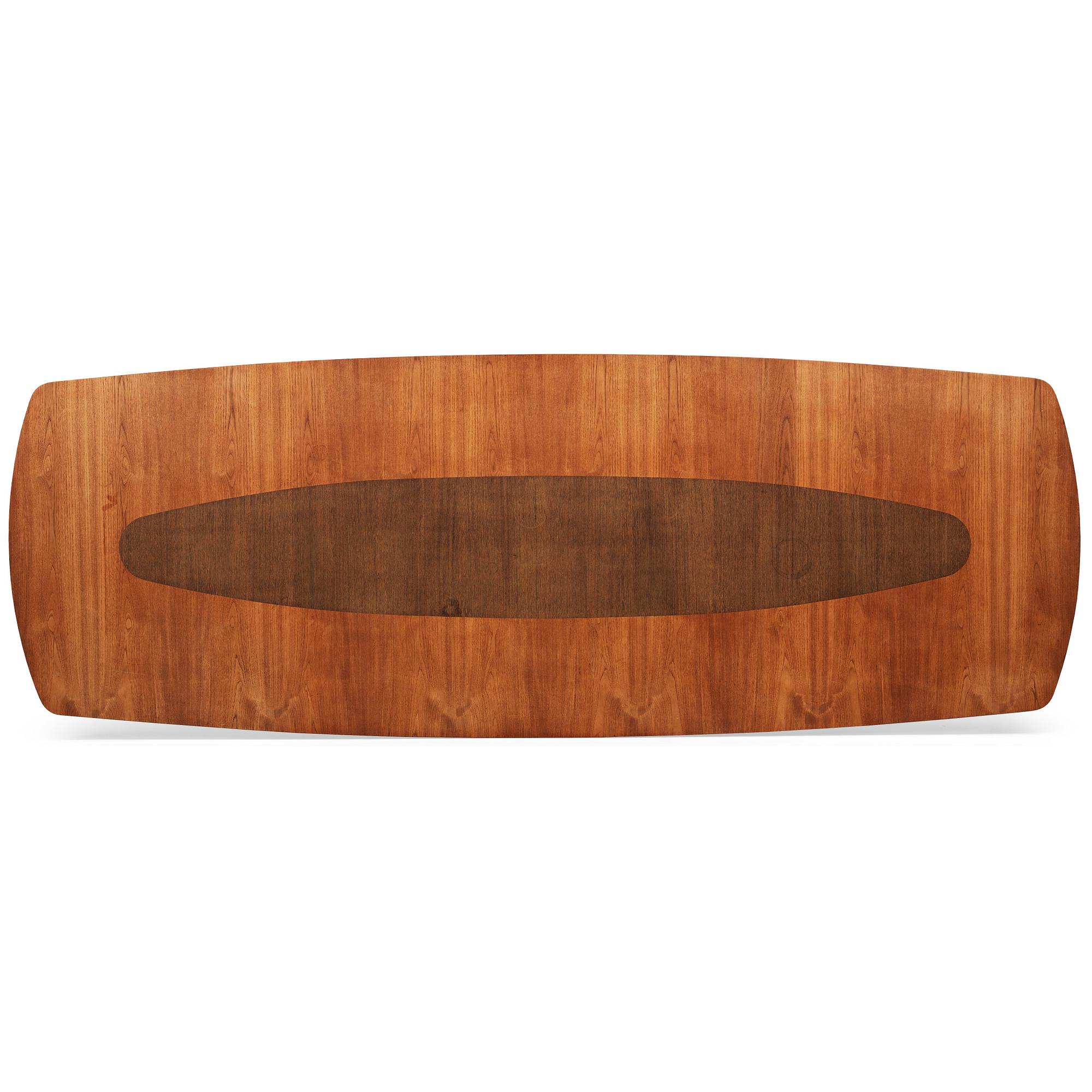 Finn Juhl, a unique conference table by Bovirke, Denmark, 1950's.