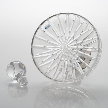 Carr's Ship's Decanter, cut crystal with a sterling silver collar, Sheffield, England 2001.