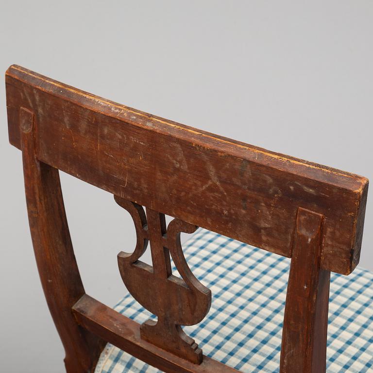 A set of six Swedish Empire style chairs, ca 1900.