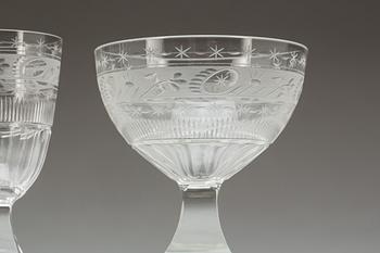 GLASSERVIS, 40 delar, "No:75", Kosta, 1900-talets första hälft.