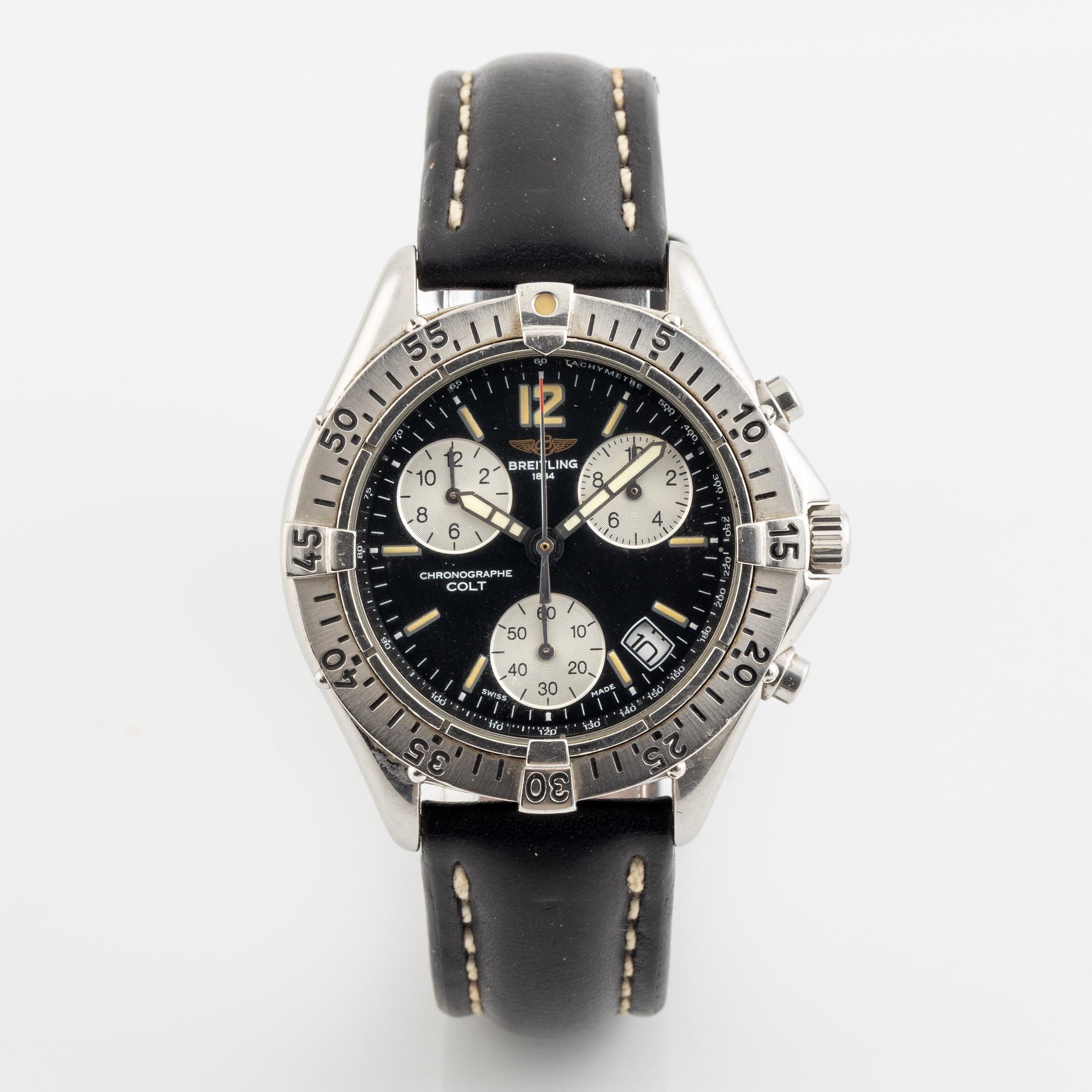 Breitling, Chrono Colt, chronograph, wristwatch, 38 mm.