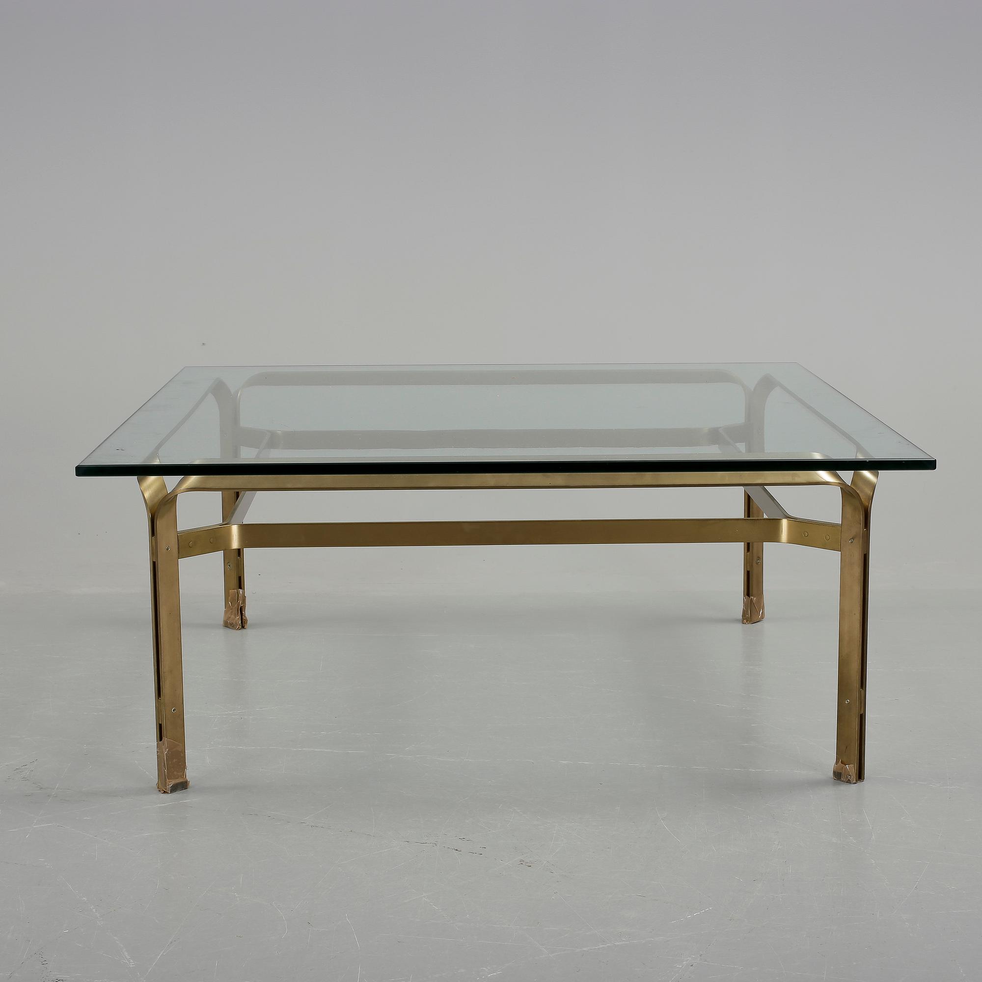 BORD, mässing och glas, 1970-tal.