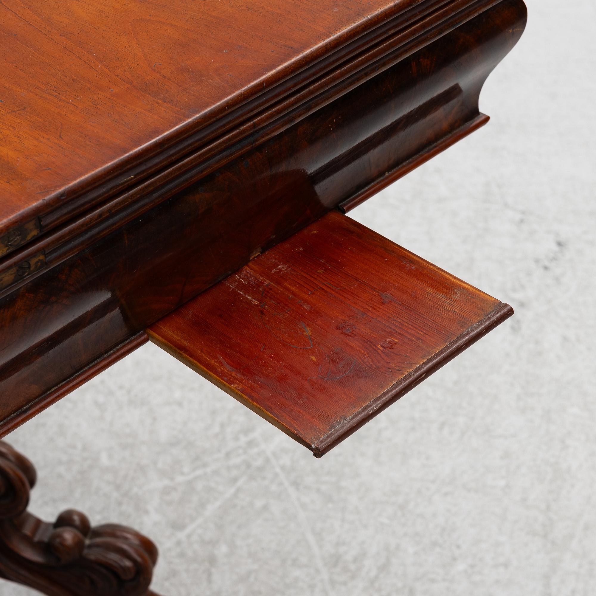 A games table, late 19th century.