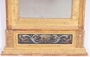 A late Gustavian mirror, circa 1800.